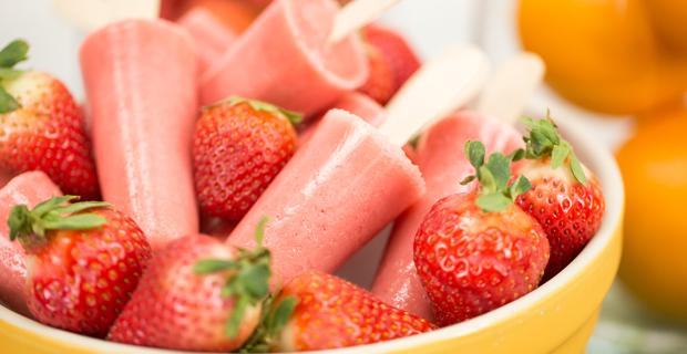 Strawberry Orange Yogurt Pops